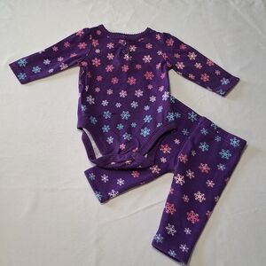 Garanimals Purple Snowflake Kids Matching Set